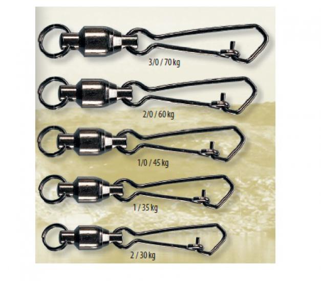 Karabinka s ložiskem Albastar vel.2/0 2ks 60kg